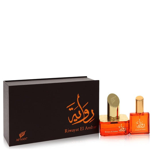 Afnan Riwayat El Ambar Eau De Parfum Spray + Free .67 oz Travel EDP Spray